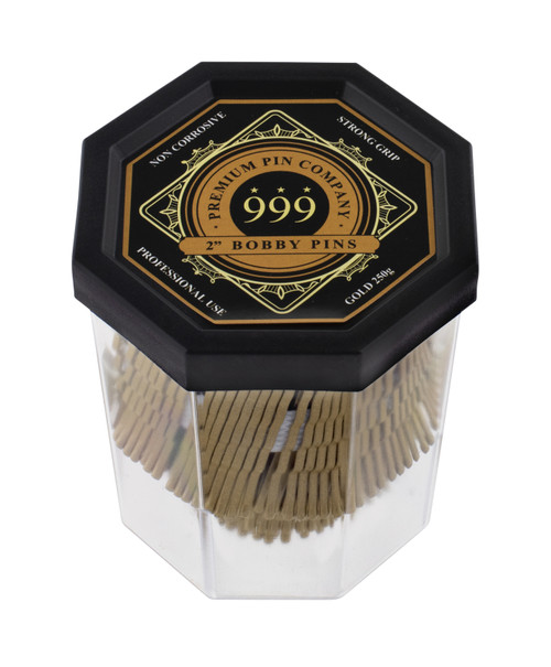 999 PREMIUM PINS - Bobby Pins 2” Gold Matte Ball Tip