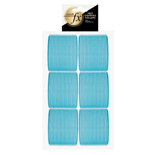 HAIR FX - Self Gripping 76mm Hair Rollers 6pk - Blue