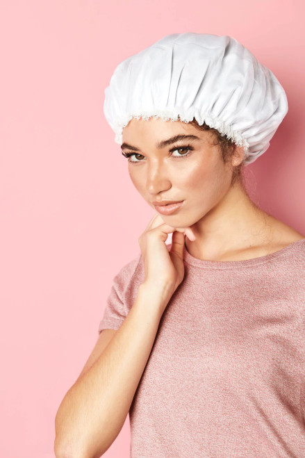 BETTY DAIN CREATIONS - Satinette Sleep Cap - White