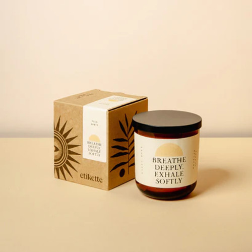 ETIKETTE - Breathe Deeply ~ Palo Santo Soy Wax Candle 400g