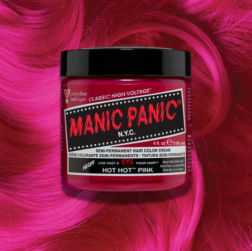 MANIC PANIC - Semi-Permanent Hair Color Cream - Hot Hot Pink 118ml