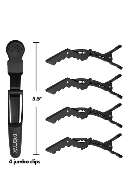 COLORTRAK - Rubberized Croc Clips - 12pk - Black