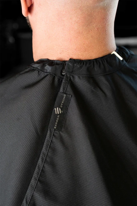 BARBER STRONG - The Hands Free Barber Cape - Solid Black