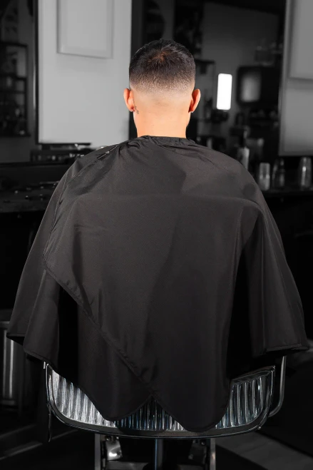 BARBER STRONG - The Hands Free Barber Cape - Solid Black