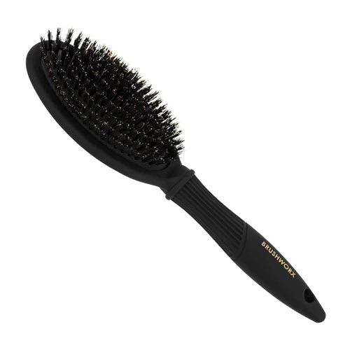 BRUSHWORX - Gold Oval Cushion Boar Bristle Brush