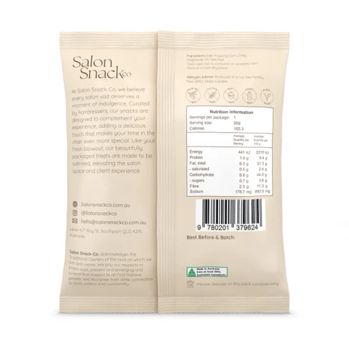 SALON SNACK CO - Popcorn Salon Snack 1pk
