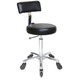JOIKEN - Stools - Sprint Black Cutting Stool with Chrome Base - Click N Clean Castor Wheels
