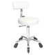  JOIKEN - Stools - Sprint White Beauty Stool with Black Base - Click N Clean Castor Wheels