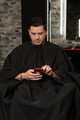 BARBER STRONG - The Hands-Free Barber Cape - Solid Black