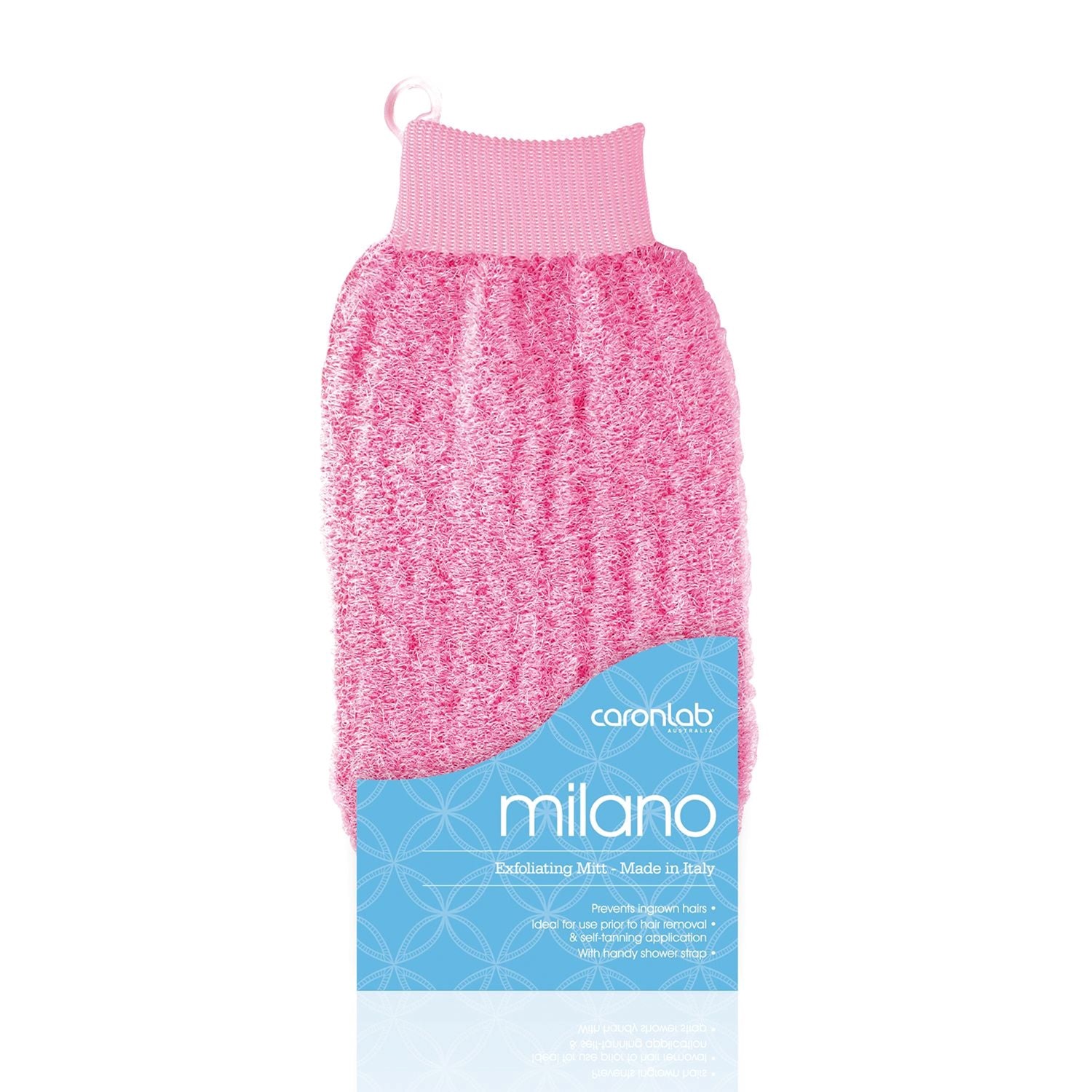 CARONLAB Milano Exfoliating Mitt Pink Salon Cosmetics