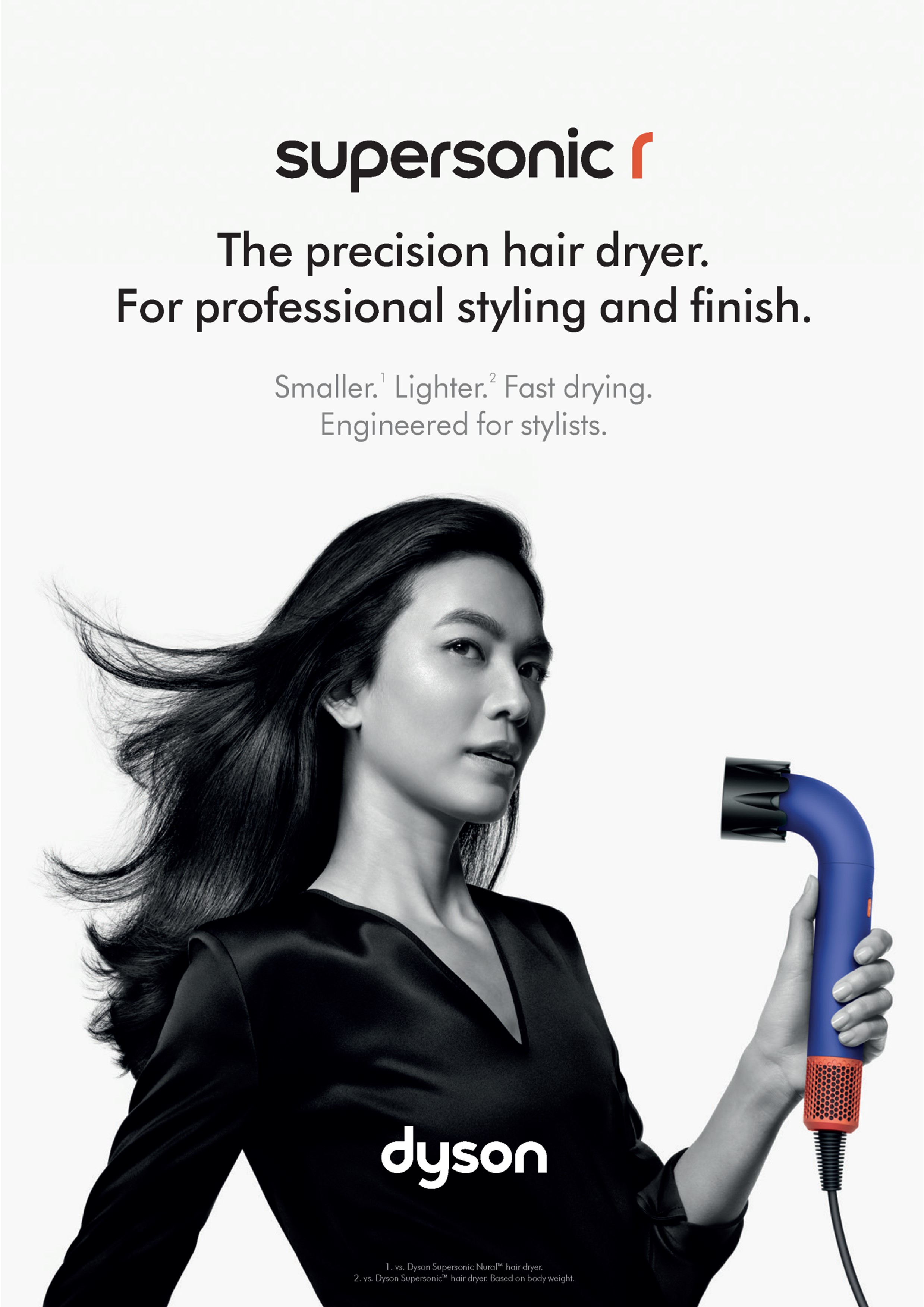 DYSON Supersonic™ r Hair Dryer: Smaller. Lighter. Fast Drying.