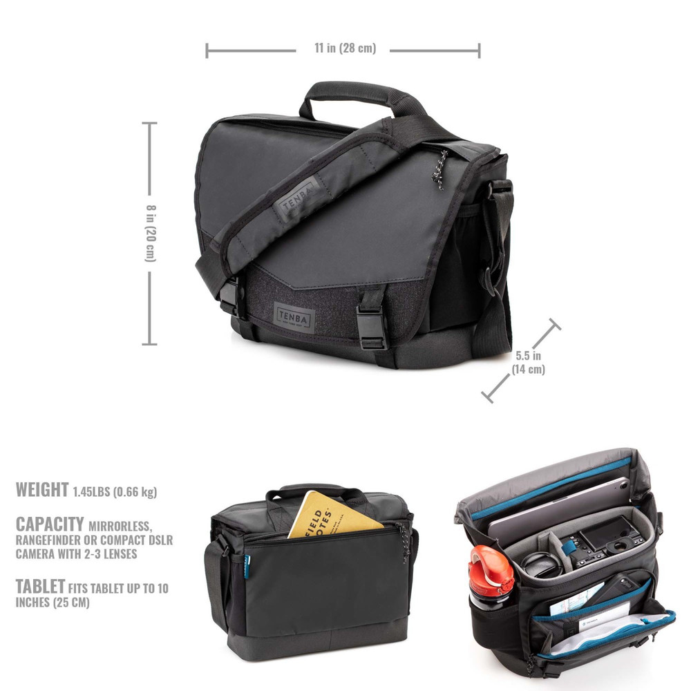 TENBA DNA9 スリムメッセンジャー ブルー V638-571 TENBA DNA9 スリムメッセンジャー ブラック 10インチタブレット収納可