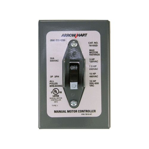 Arrow Hart AH7810GD Motor Controller Switch Arrow Hart AH7810GD Motor Controller Switch
