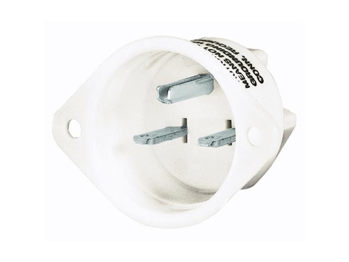 Bryant Electric 5678 Straight Blade Flanged Male Base Inlet Bryant Electric 5678 Straight Blade Flanged Male Base Inlet
