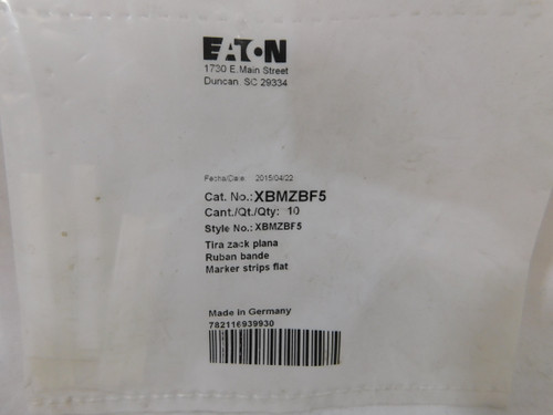 Eaton XBMZBF5 Terminal Block Marker Strip