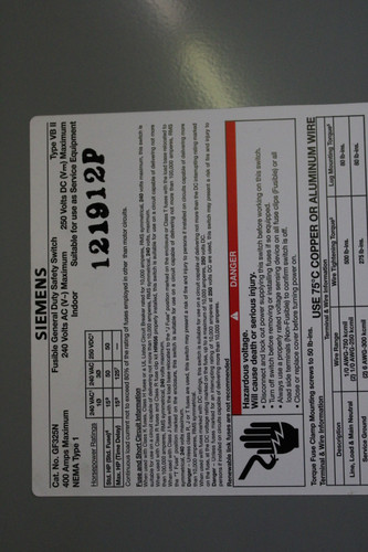 Siemens GF325N Safety Switch (Repackaged)