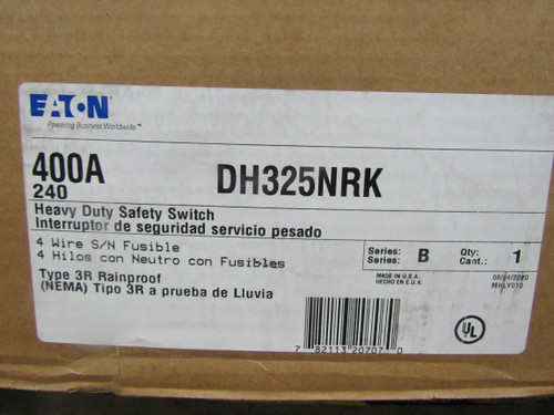Eaton DH325NRK Single Throw Safety Switch
