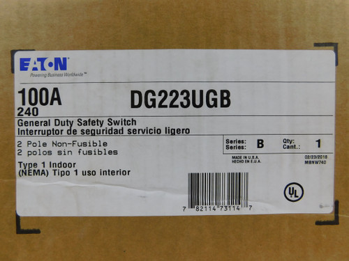 Eaton DG223UGB Single Throw Safety Switch