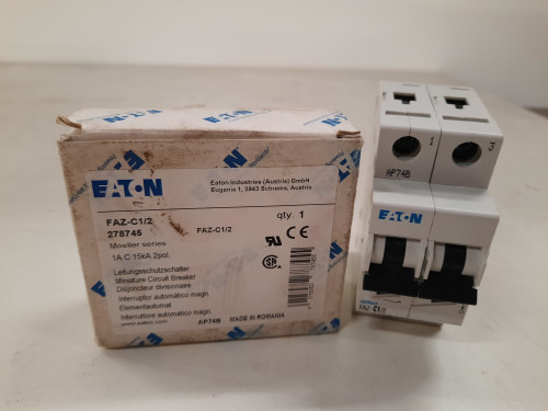 Eaton FAZ-C1/2 Miniature Circuit Breakers (MCBs)