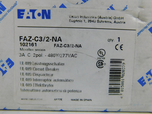 Eaton FAZ-C3/2-NA Din Rail Mounted Circuit Breakers