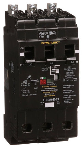 Square D ECB34020G3 Miniature Circuit Breakers (MCBs)