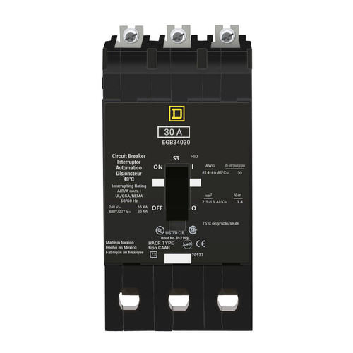 Square D EGB34030 Miniature Circuit Breakers (MCBs)