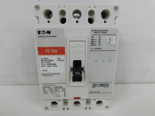 Eaton FD3125 Molded Case Breakers (MCCBs)