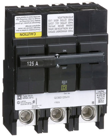 Square D QOB3125VH Molded Case Breakers (MCCBs)