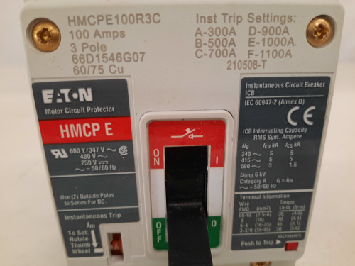 Eaton HMCPE100R3C Motor Circuit Protector