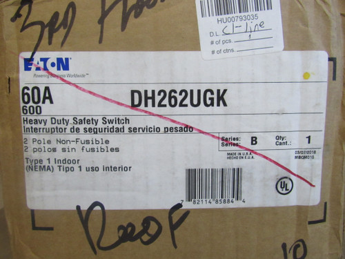 Eaton DH262UGK Single Throw Safety Switch