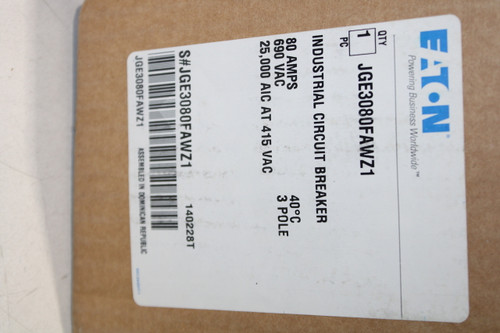 Eaton JGE3080FAWZ1 Molded Case Breakers (MCCBs)