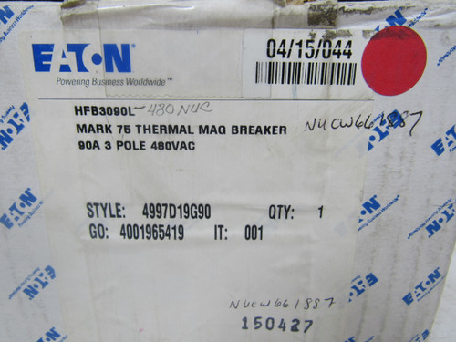 Eaton HFB3090L Molded Case Breakers (MCCBs)