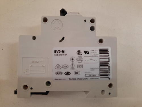 Eaton FAZ-C10/1-SP Din Rail Mounted Circuit Breakers