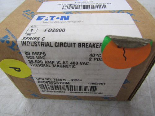 Eaton FD2080 Molded Case Breakers (MCCBs)