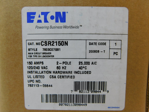 Eaton CSR2150N Main Breakers