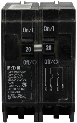 Eaton BWH2150 Main Breakers