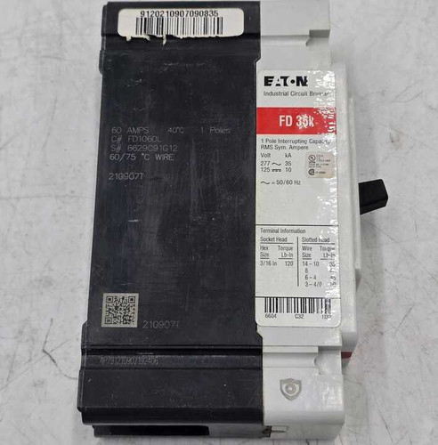 Eaton FD1060L Molded Case Breakers (MCCBs)