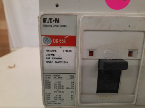 Eaton DK3400W Molded Case Breakers (MCCBs)