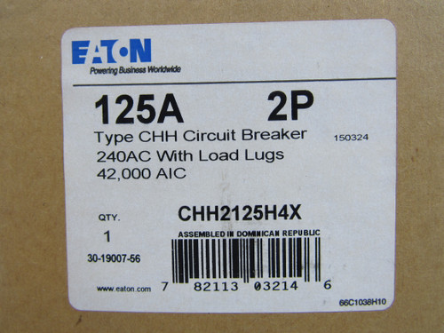 Eaton CHH2125H4X Molded Case Breakers (MCCBs)