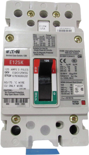 Eaton EGK3125KSG Molded Case Breakers (MCCBs)