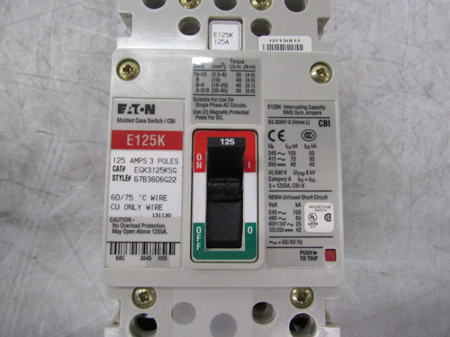 Eaton EGK3125KSG Molded Case Breakers (MCCBs)