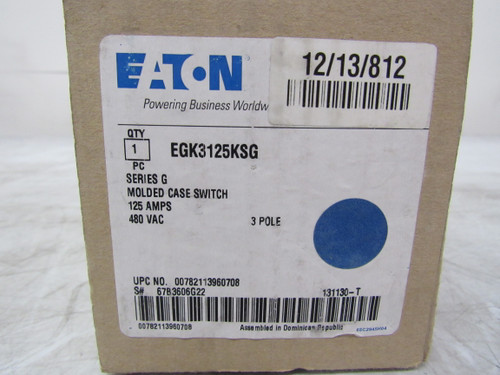 Eaton EGK3125KSG Molded Case Breakers (MCCBs)