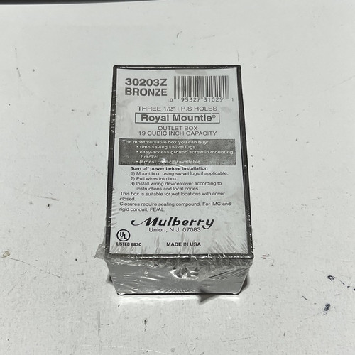 Mulberry 30203Z Outlet Boxes/Covers/Accessories