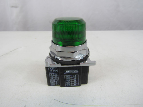 Eaton 10250T206NC2N Indicating Lights Incandescent 24V Green EA NEMA 3/3R/4/4X/12/13 Watertight/Oiltight