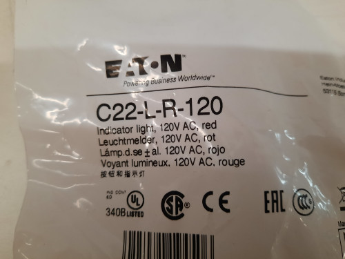 Eaton C22-L-R-120 Indicating Lights