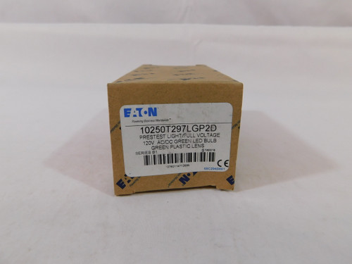 Eaton 10250T297LGP2D Pushbuttons Non-Illuminated 120V Green
