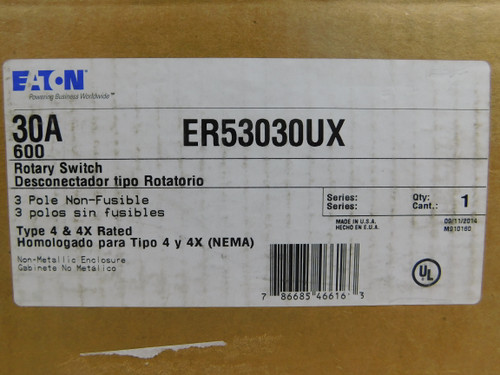 Eaton ER53030UX Rotary Safety Switches