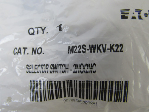 Eaton M22S-WKV-K22 Selector Switches