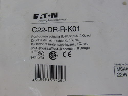 Eaton C22-DR-R-K01 Pushbuttons