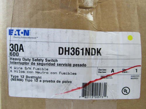 Eaton DH361NDK Heavy Duty Safety Switches